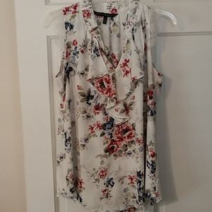 Sleeveless floral blouse